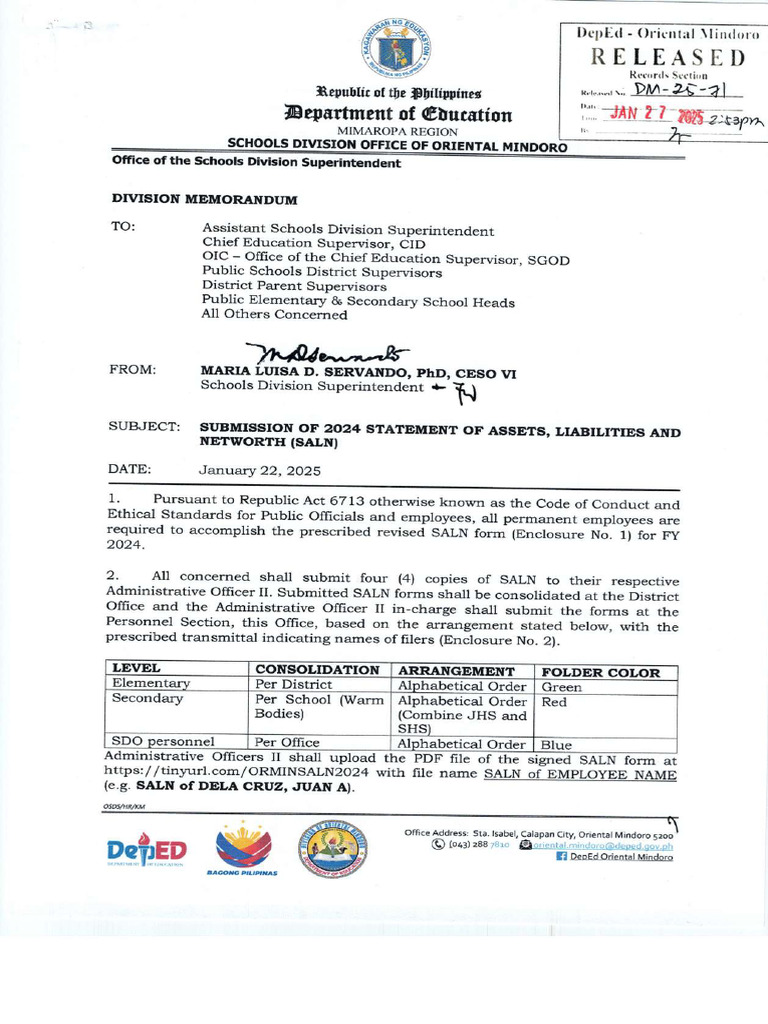 DM-Submission-of-2024-Statement-of-Assets-Liabilities-and-Networth-SALN ...