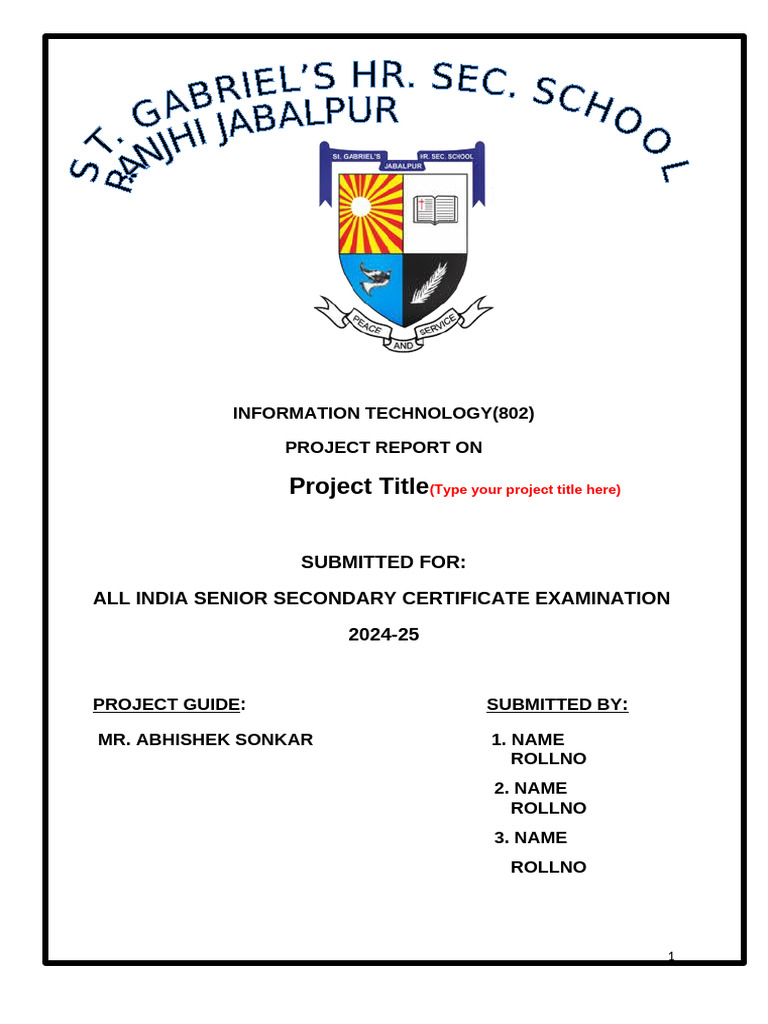 I.T. Common Project Report | PDF | Computer Program | Programming