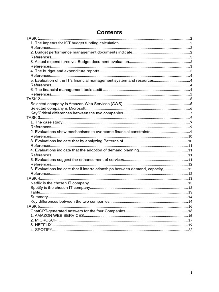 ICT Budgeting and Financial Management Insights | PDF | Cloud Computing ...