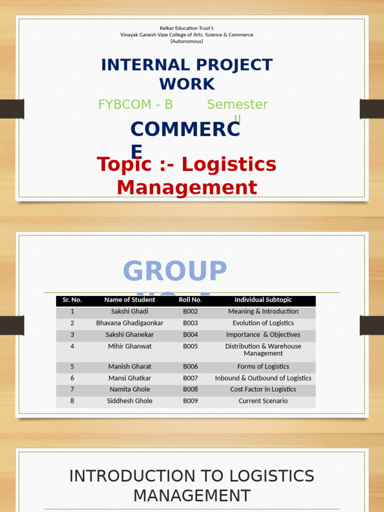 Logistics Management Overview and Insights | PDF | Logistics | Warehouse