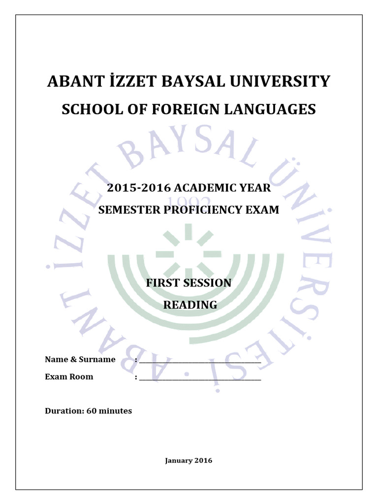 Sample Proficiency Test All Sessions Pdf Sleep