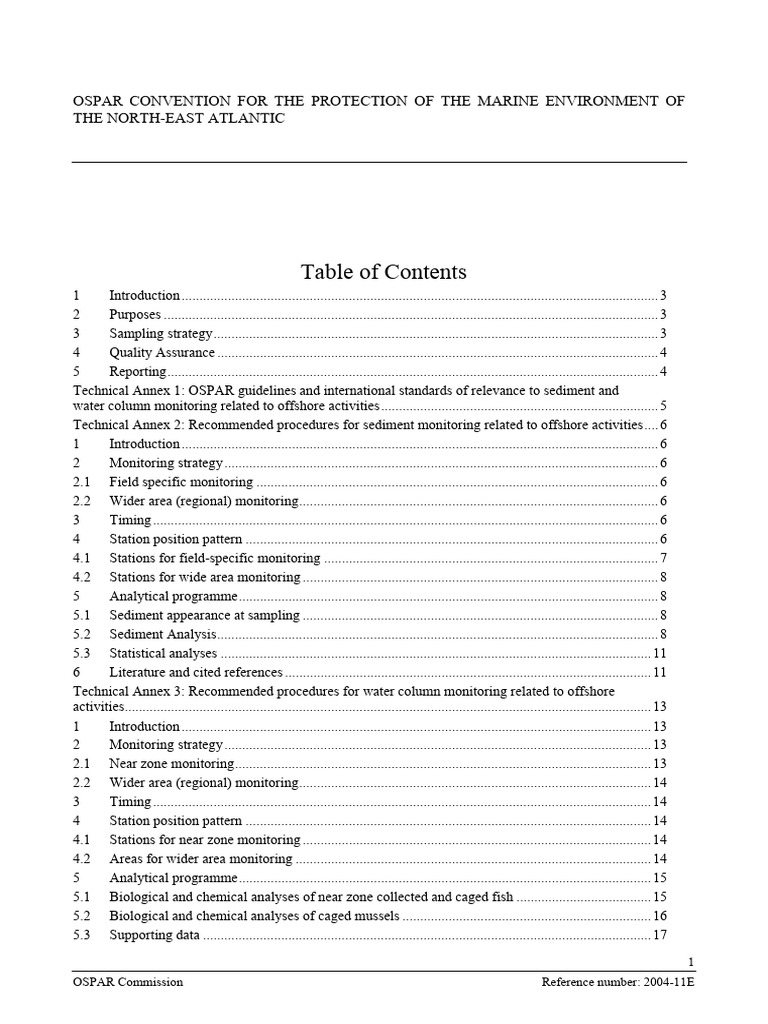 OSPAR Guidelines for Offshore Monitoring | PDF | Environmental ...