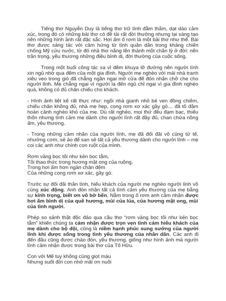3 - Phân Tích Hơi Ấm Ổ Rơm | PDF
