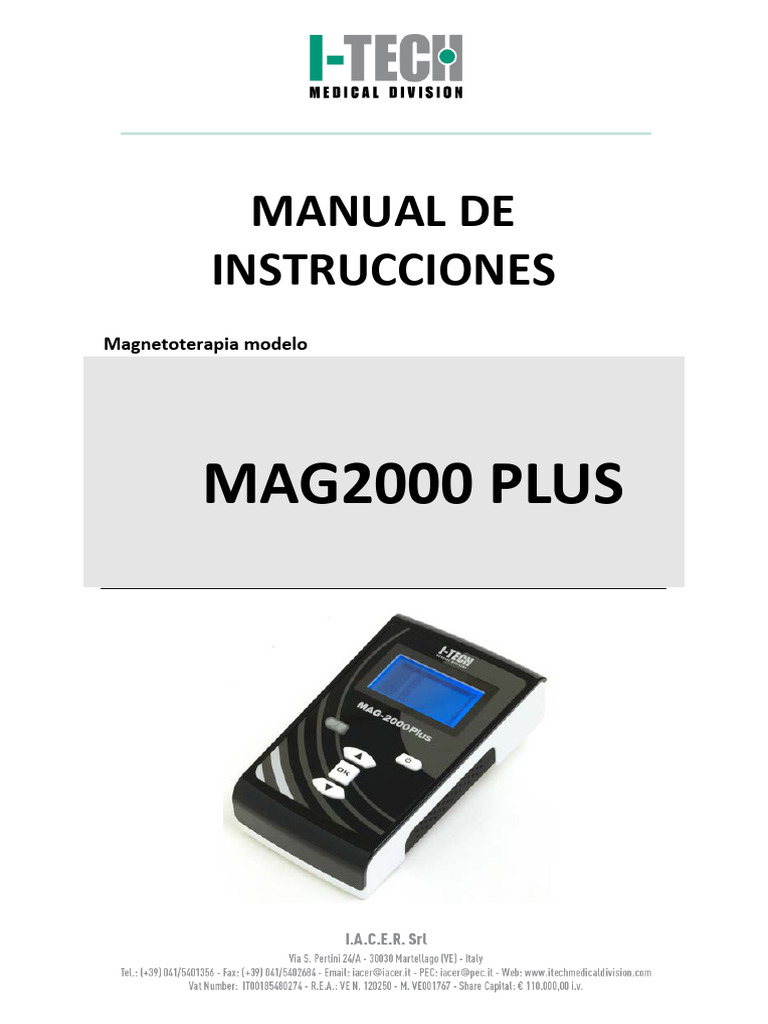 Manual de Instrucciones MAG2000 PLUS | PDF | Residuos | Corriente eléctrica