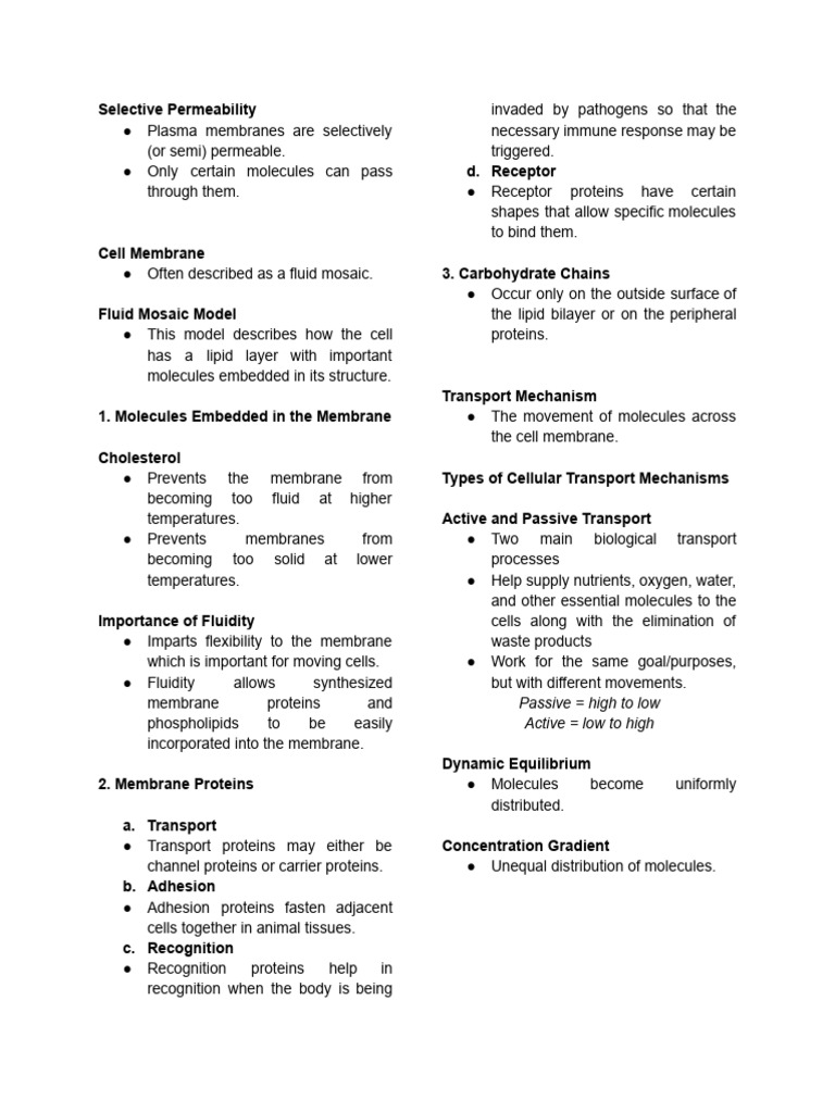 Understanding Cell Membrane Transport | PDF | Cell Membrane | Biotechnology