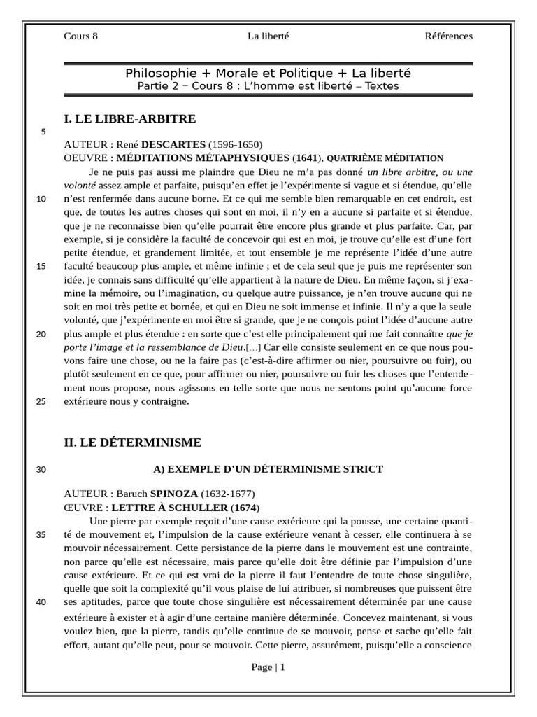 Liberté et déterminisme en philosophie | PDF | Liberté | Libre arbitre