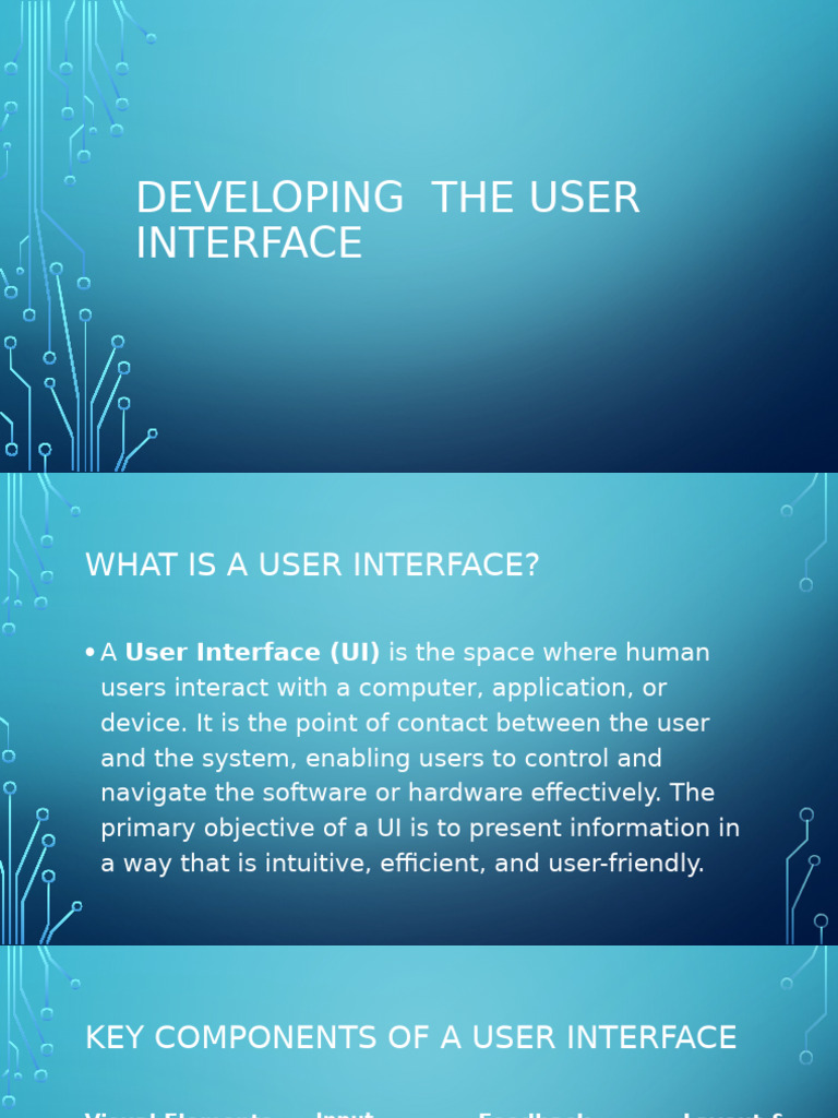 Developing the User Interface | PDF | User Interface | Computing