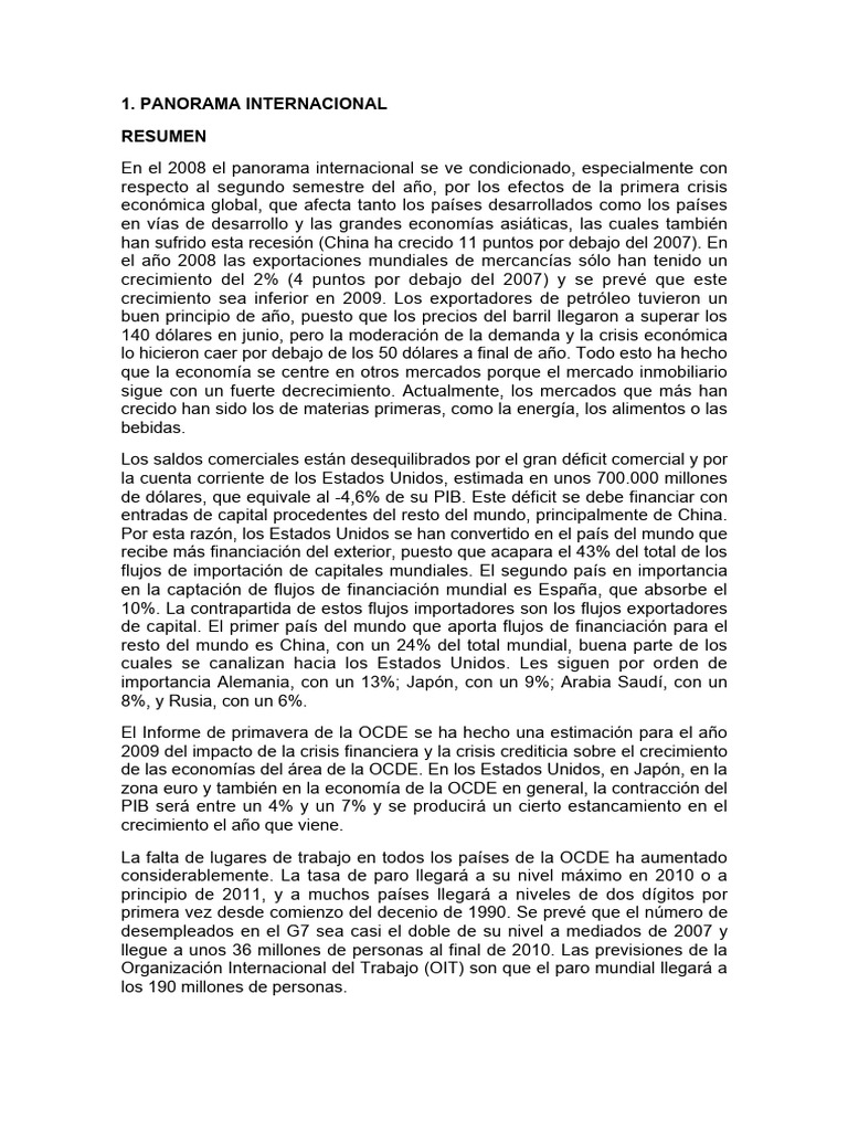 Impacto de la Crisis Económica Global 2008 | PDF | Gran Recesión | Euro
