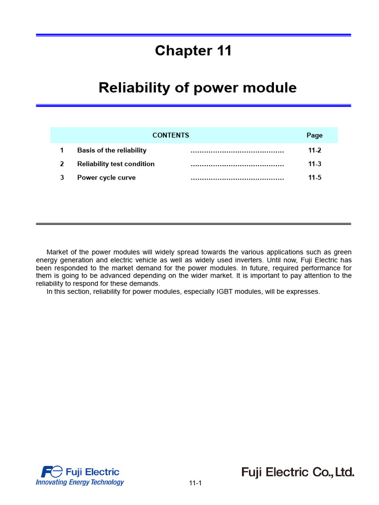 Power Module Reliability Overview | PDF | Reliability Engineering ...