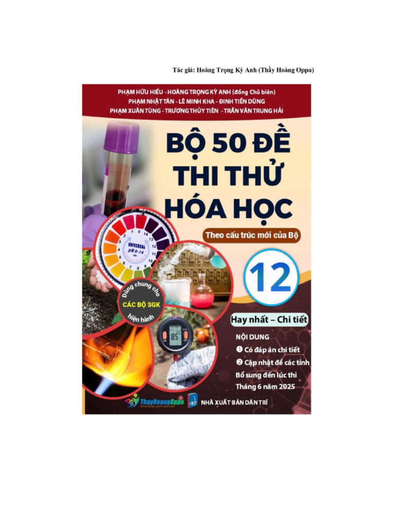 50 de thi thu hoa 101112 | PDF