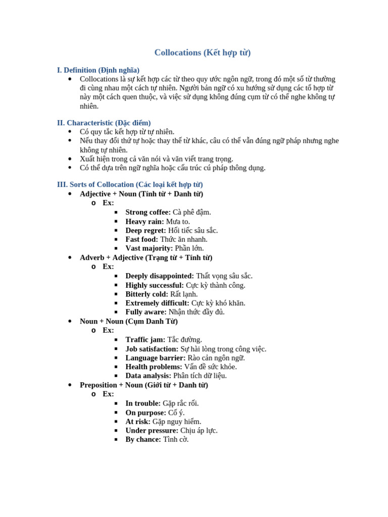 Collocations | PDF