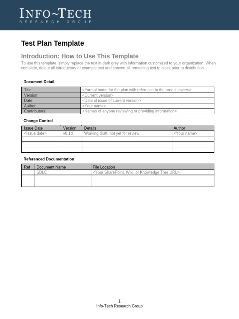 ServiceNow Test Plan Template | PDF | Software Testing | Unit Testing