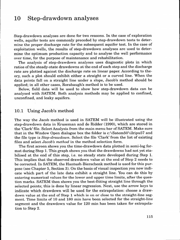 Step-Drawdown Analysis Methods Explained | PDF | Nonlinear System ...