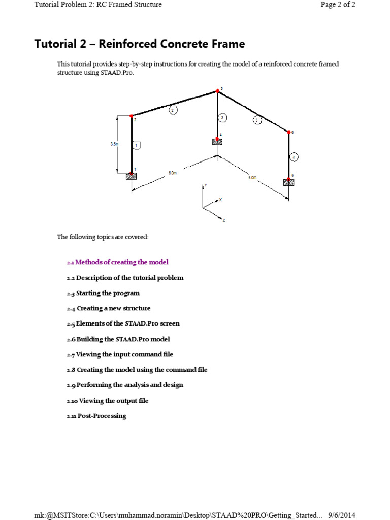 Tutorial 2 - RC Framed Structure | PDF | Mechanical Engineering