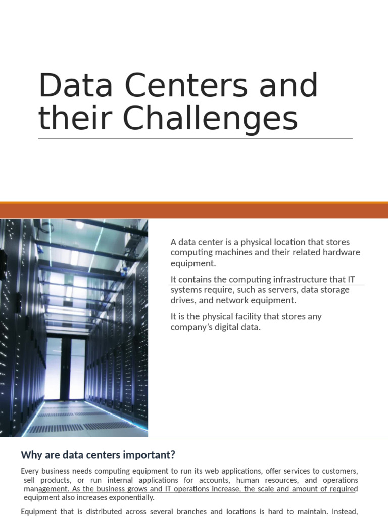 Data Center and Its Challenges | PDF | Data Center | Computer Hardware