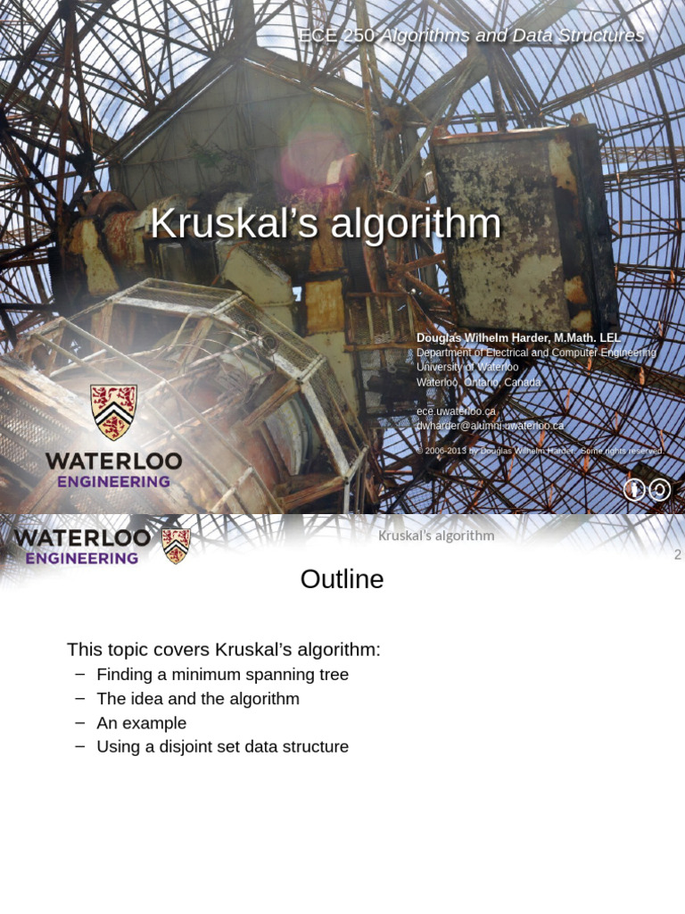 11.05b.kruskal's Algorithm | PDF | Algorithms | Theoretical Computer ...