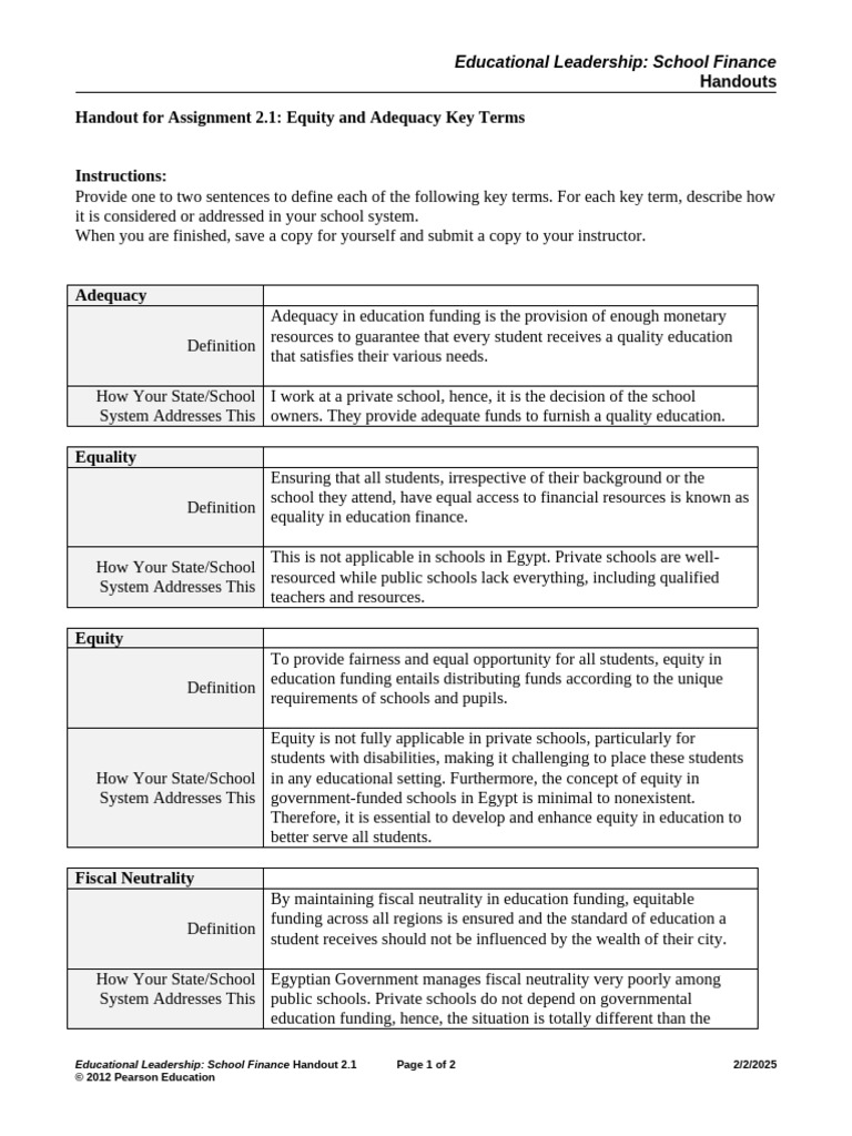 Irada - Edl Edu Finance Handout Lesson 02 1 | PDF | Equity (Economics ...