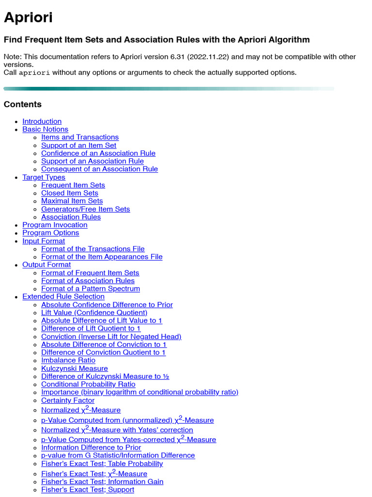 Apriori Algorithm for Item Set Mining | PDF | Comma Separated Values ...