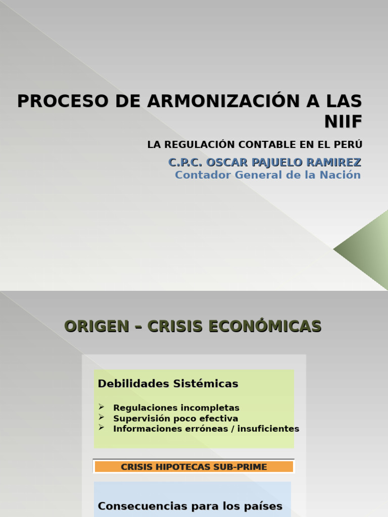 Armonización de NIIF en Perú: Proceso y Retos | PDF | Contador ...