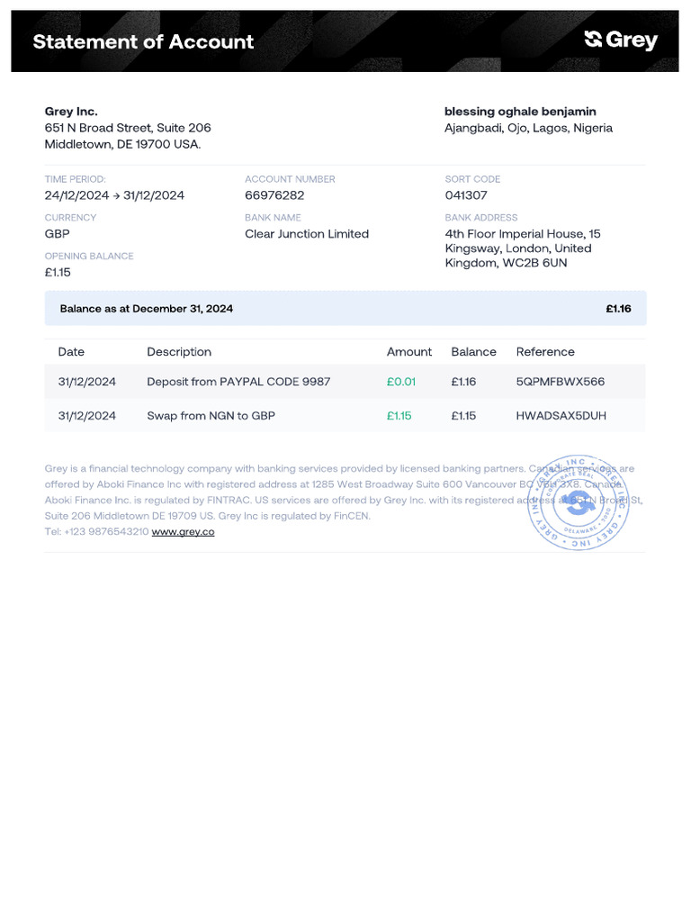 Account Statement | PDF