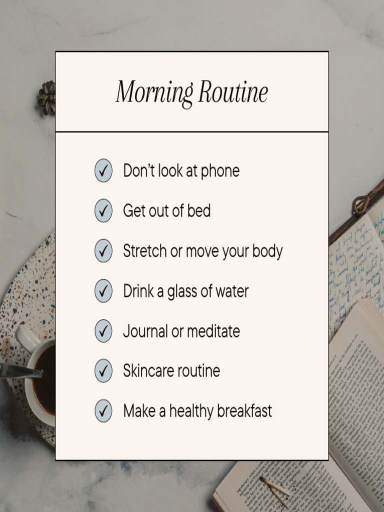 Essential Morning Routine Steps | PDF