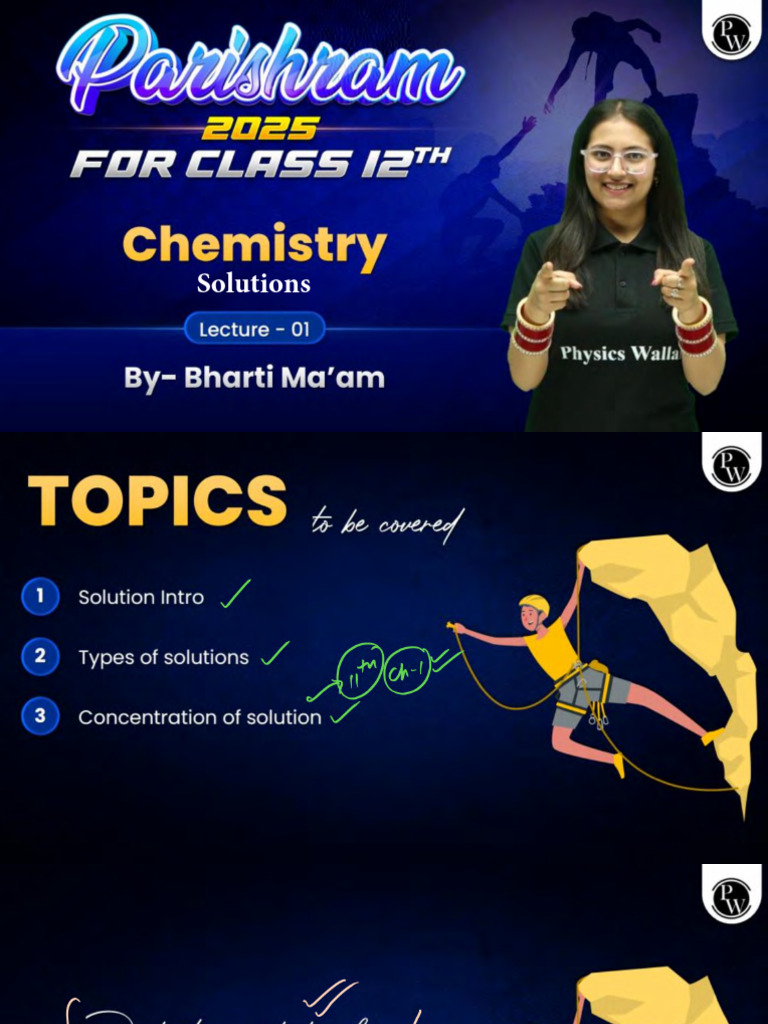Solutions 01 - Class Notes - Parishram 2025 | PDF