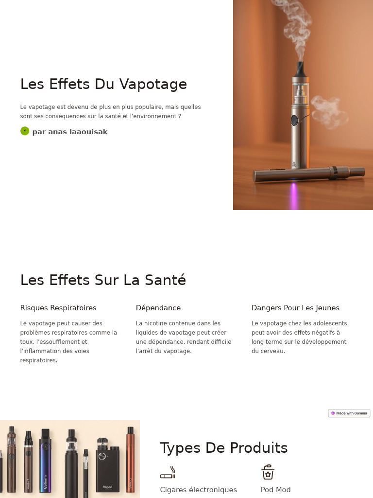 Les Effets Du Vapotage PDF — free download