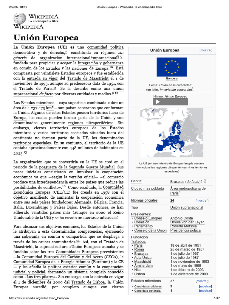 Historia y Estructura de la UE | PDF | Unión Europea | Integración europea