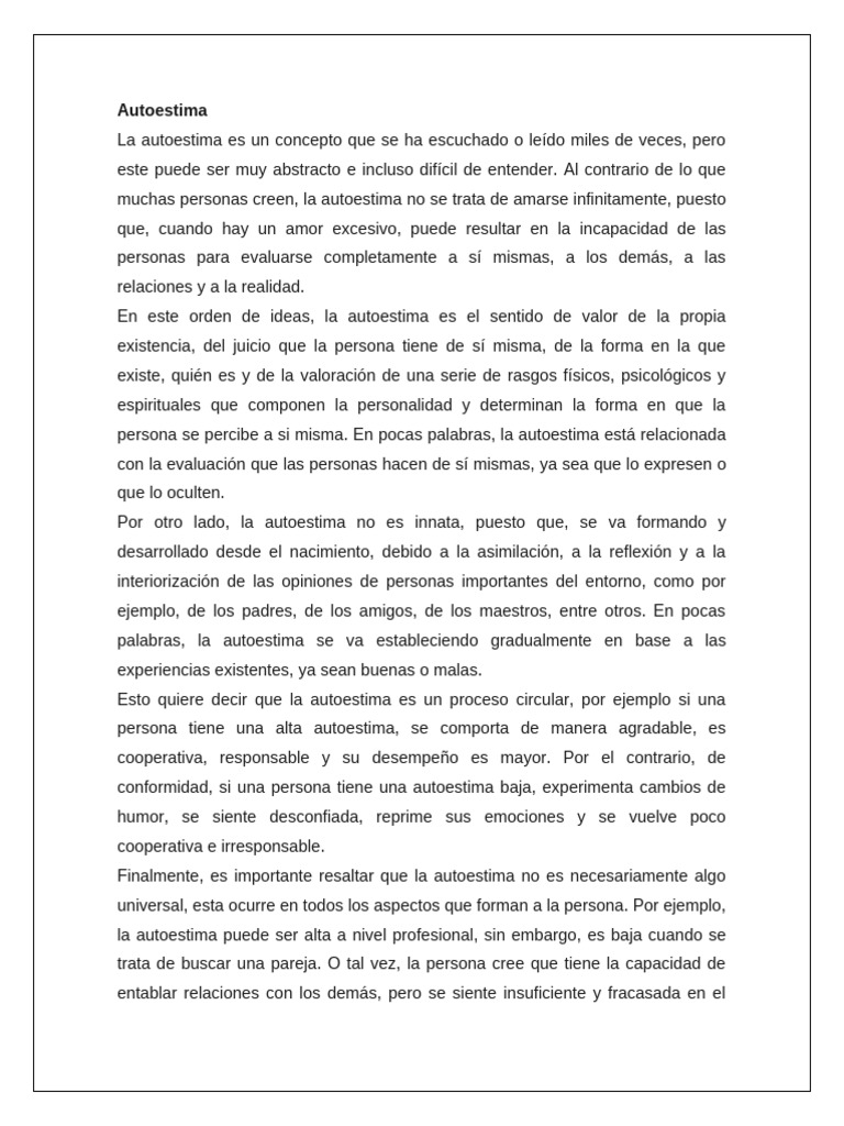 Claves para Mejorar la Autoestima | PDF | Autoestima | Mente