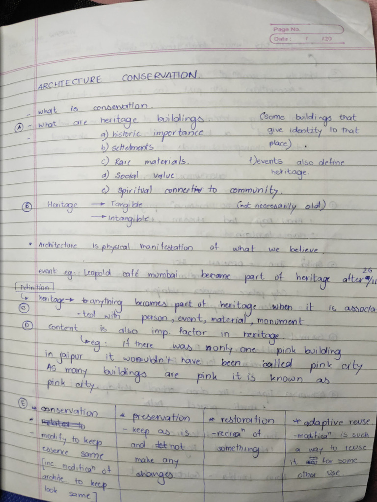 Architecture Conservation Notes Till Mid Sem | PDF