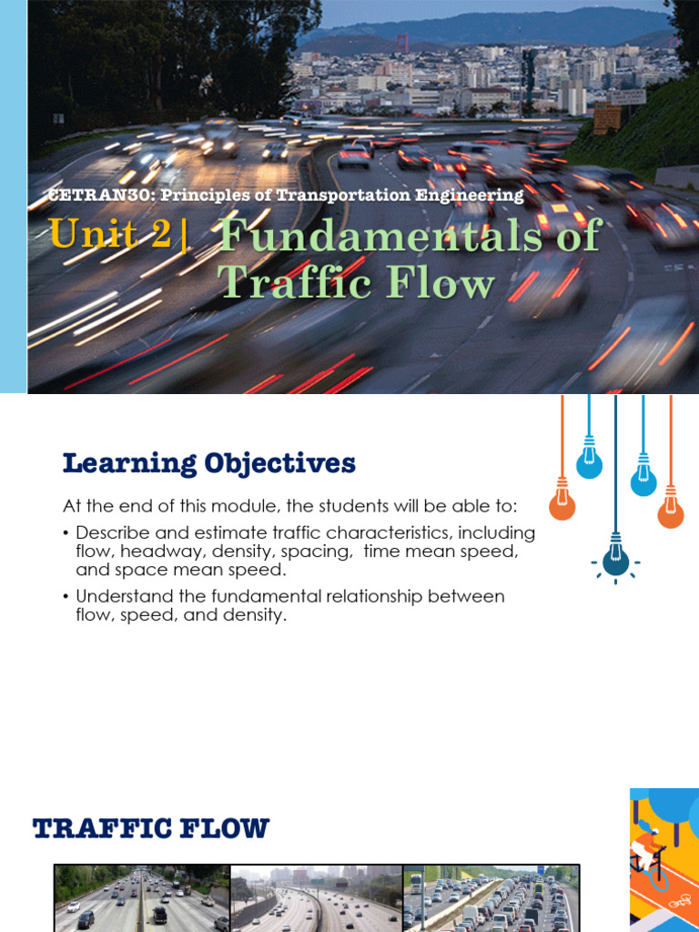 Traffic Flow Principles and Metrics | PDF | Traffic | Transport ...