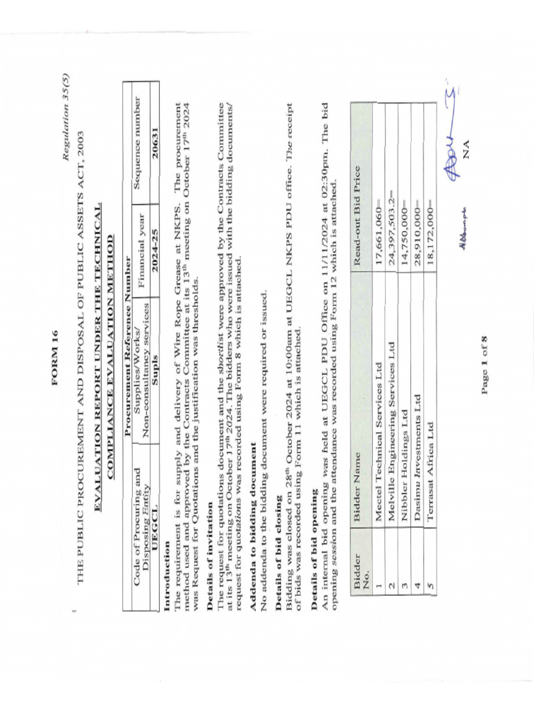 Form 16 Wire Rope Grease | PDF
