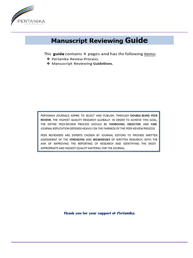 Manuscript Review Process Guide | PDF | Methodology | Theory