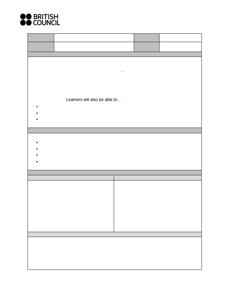 CLIL Lesson Plan Template Guide | PDF | Lesson Plan | Learning