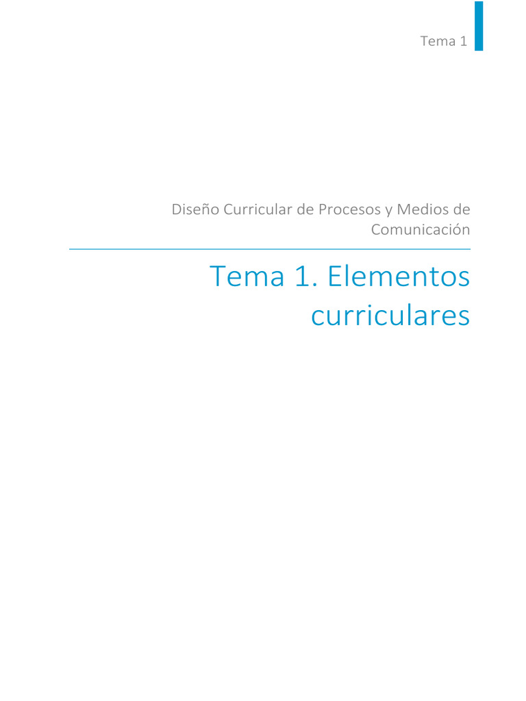 Elementos del Currículo Educativo | PDF | Plan de estudios | Evaluación