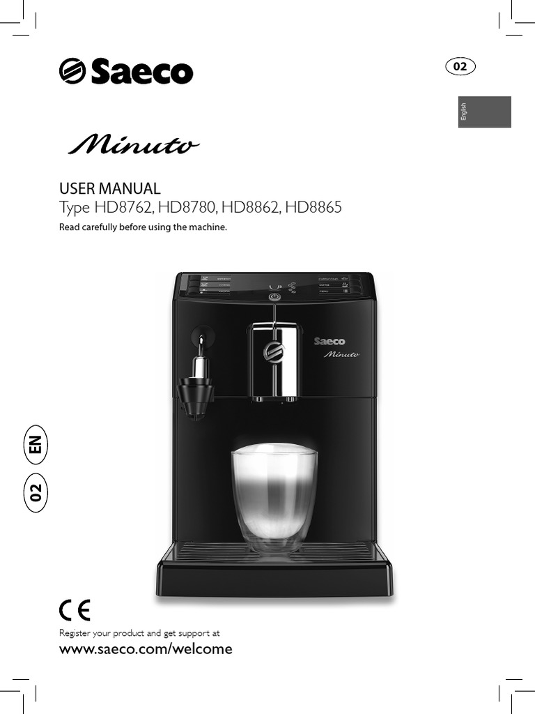 HD8763 01 - Saeco Minuto One Touch | PDF | Coffee | Ac Power Plugs