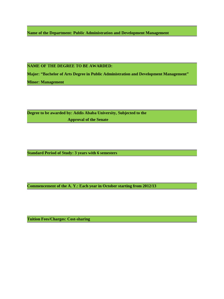 Public Administration Degree Overview Pdf Economics Governance