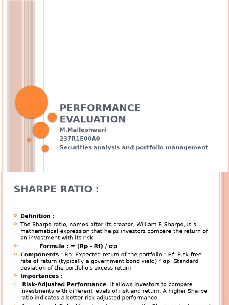 Investment Performance Metrics Explained | PDF | Sharpe Ratio | Capital ...