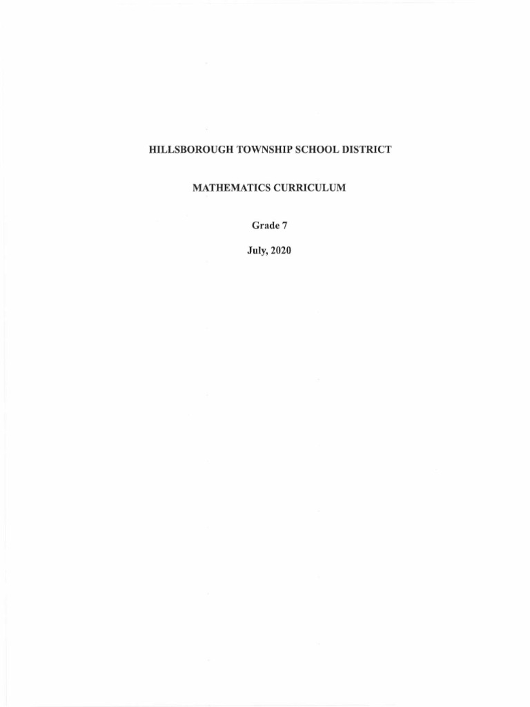 Grade 7 Math Syllabus | PDF | Multiplication | Division (Mathematics)