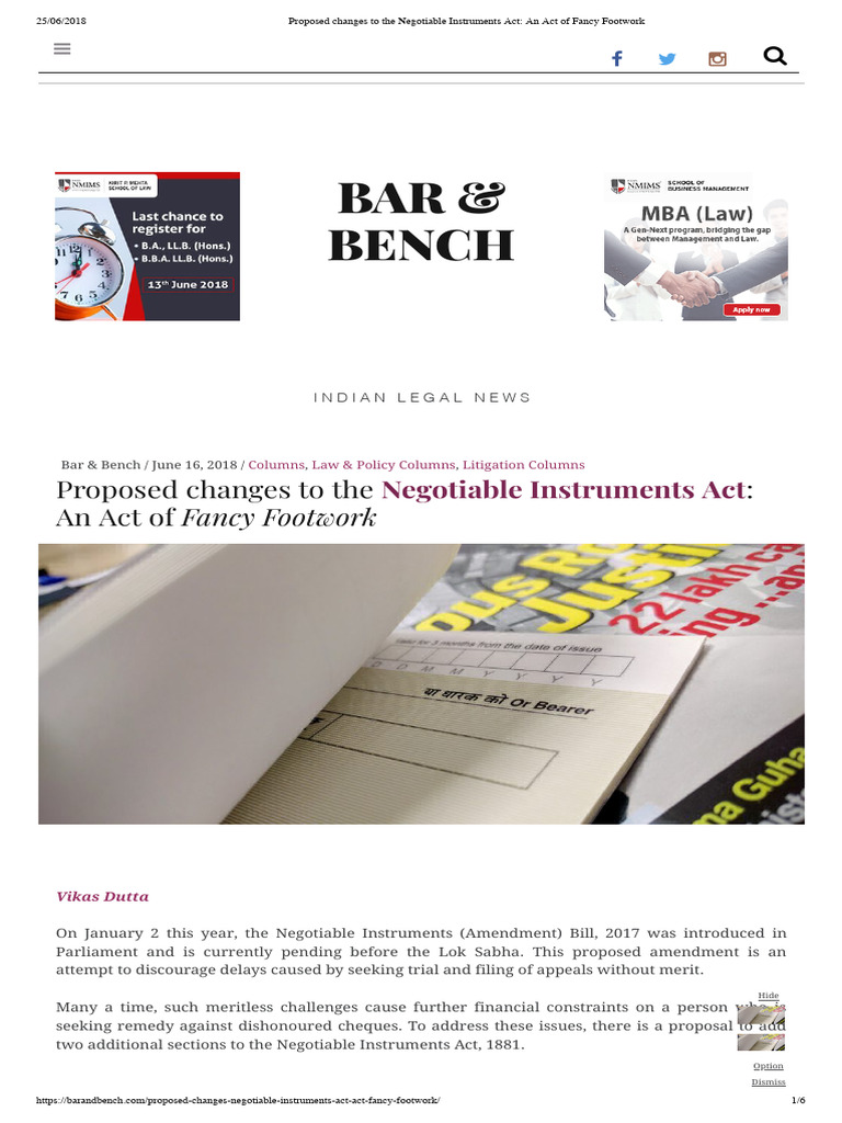 2024 Amendments to Negotiable Instruments Act | PDF | Legal Procedure ...