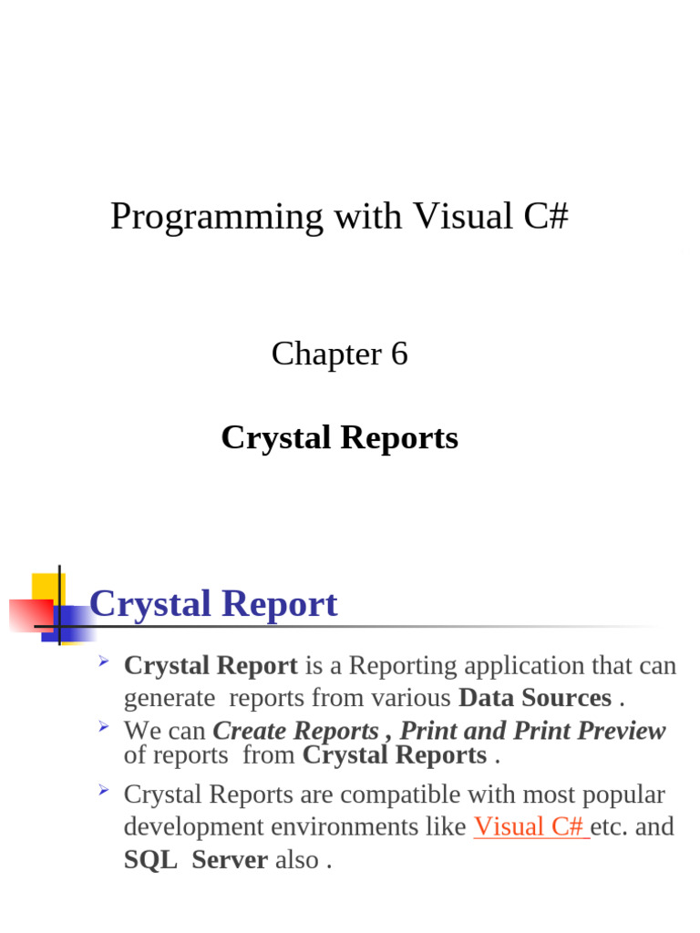 Creating Crystal Reports in C# | PDF