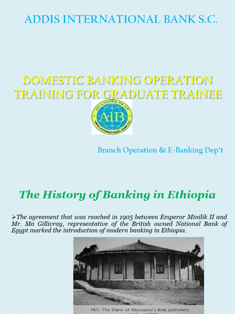 Addis International Bank Overview | PDF | Cheque | Transaction Account