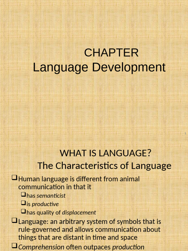 Language Development: Key Concepts and Theories | PDF | Language ...
