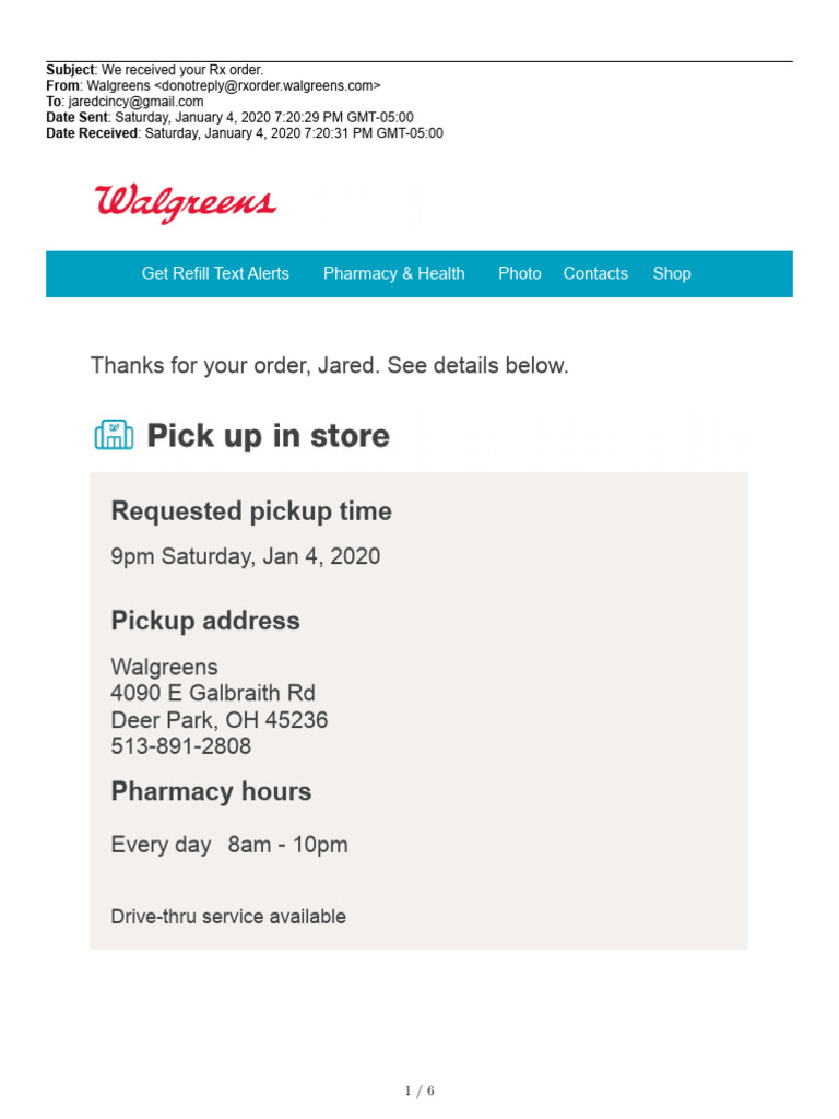2020-01-04-We Received Your RX Order. | PDF | Encryption | Medical ...