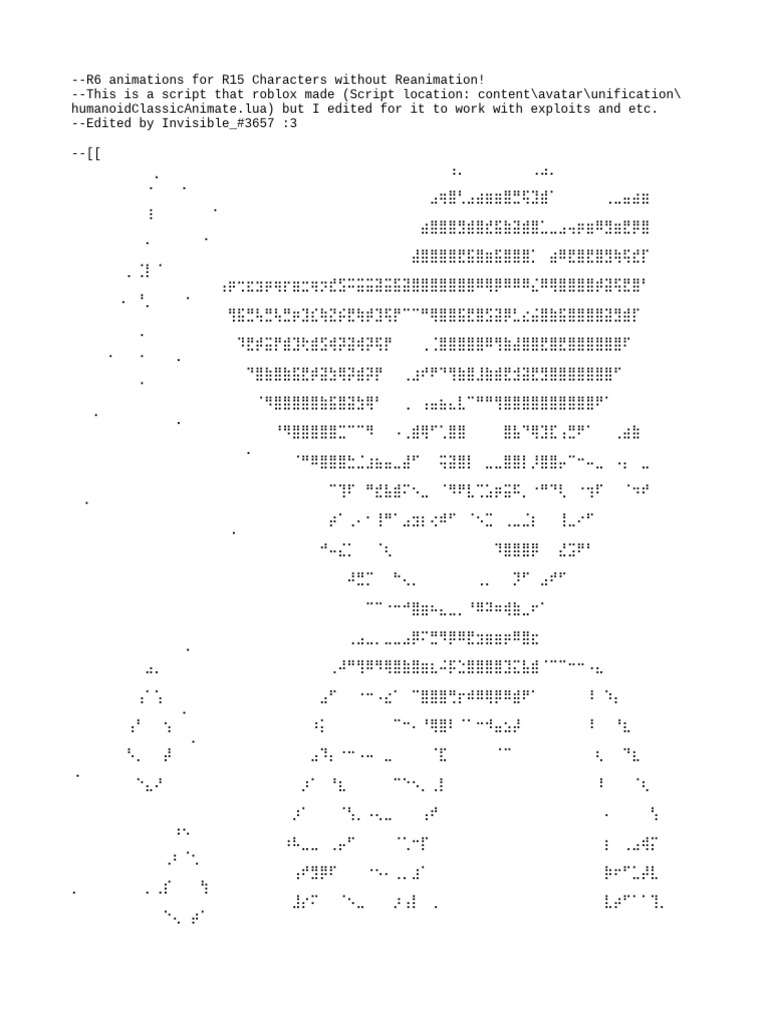 R6 Animation Script for R15 Characters | PDF | Metrology | Quantity