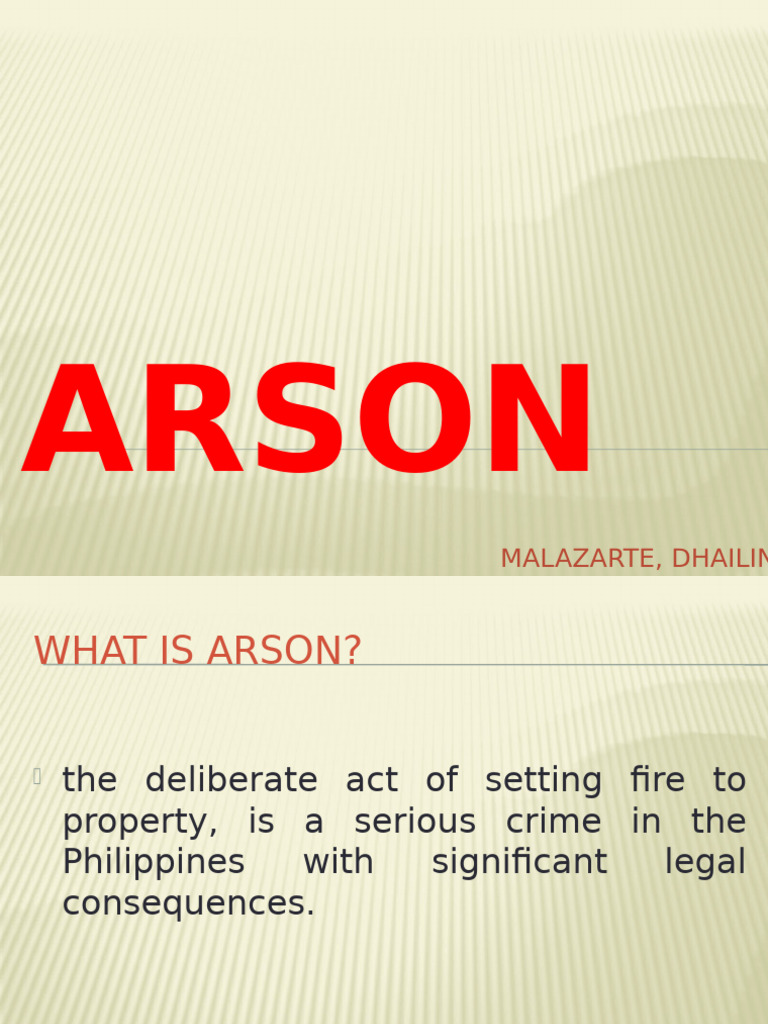 Understanding Arson Laws in the Philippines | PDF | Arson | Crime ...