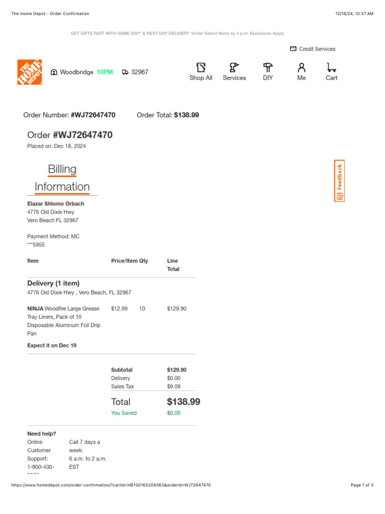 How Long Will Home Depot Hold My Order