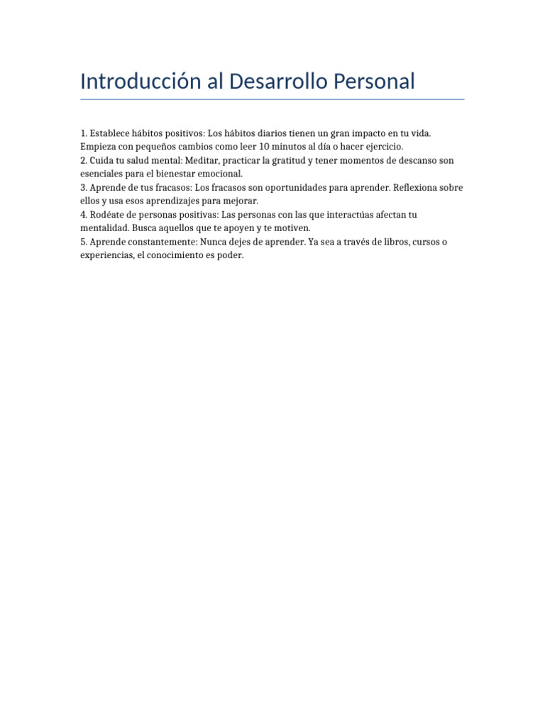 Claves para el Desarrollo Personal | PDF