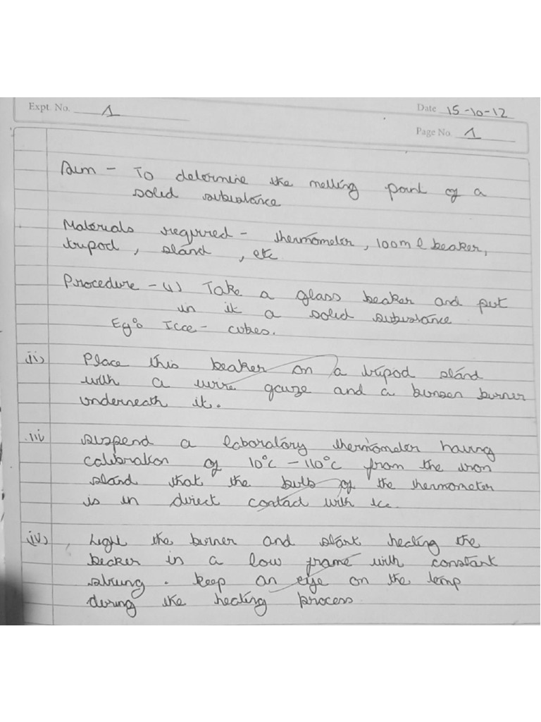 Class 11 Chemistry Practical Pdf