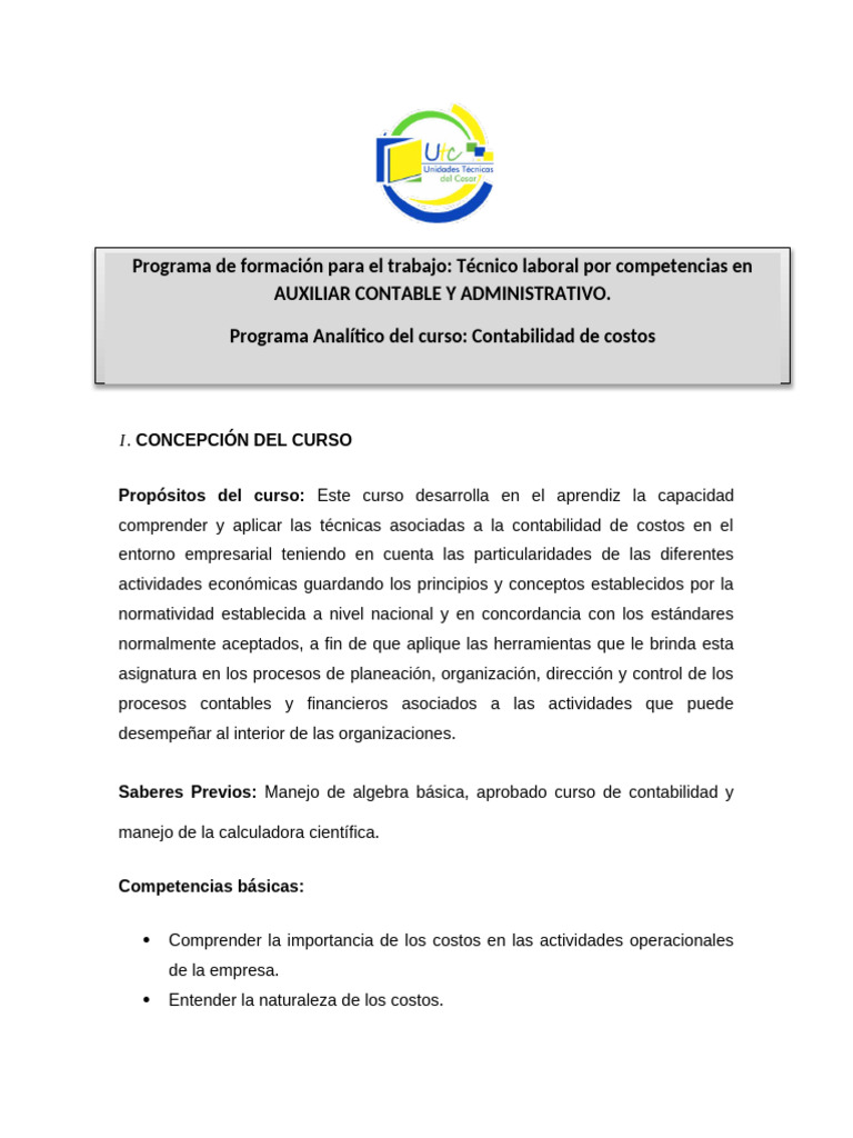 Curso de Contabilidad de Costos Empresarial | PDF | Margen bruto ...